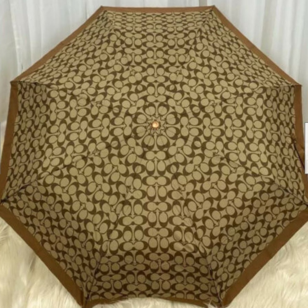 COACH Signature Retractable Umbrella F63364